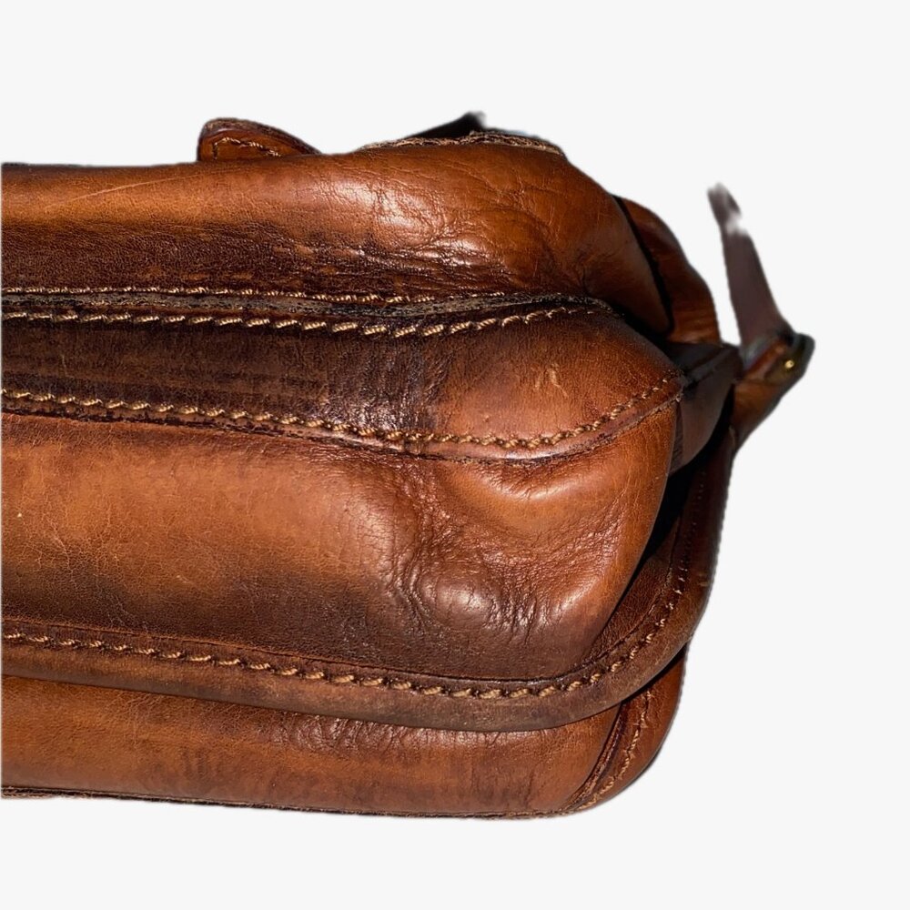 IMEDICI Italian Brown Leather Crossbody Messenger Bag Small Hobo Shoulder Bag EC - Picture 12 of 16
